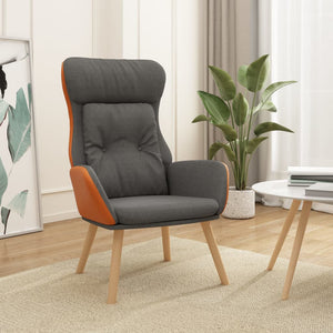Dunkelgrauer Relaxsessel Stoff & PVC