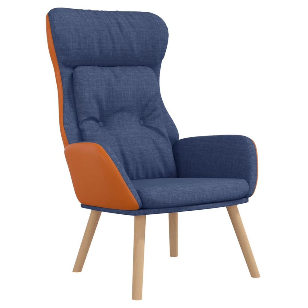 Blauer Relaxsessel Stoff & PVC