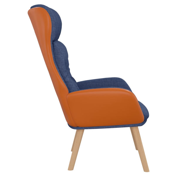 Blauer Relaxsessel Stoff & PVC