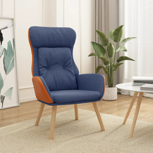 Blauer Relaxsessel Stoff & PVC