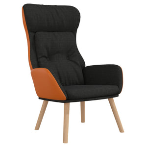 Schwarzer Relaxsessel Stoff/PVC