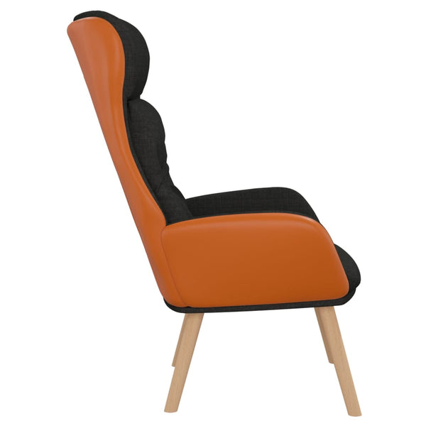Schwarzer Relaxsessel Stoff/PVC