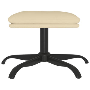 Creme Stoff Fußhocker 60x60