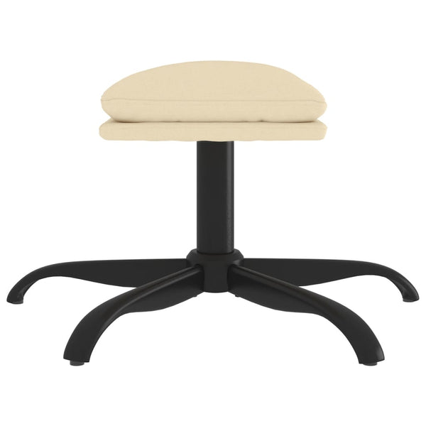 Creme Stoff Fußhocker 60x60