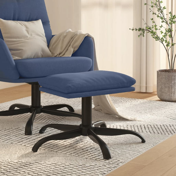 Blauer Stoff Fußhocker 60x60 cm