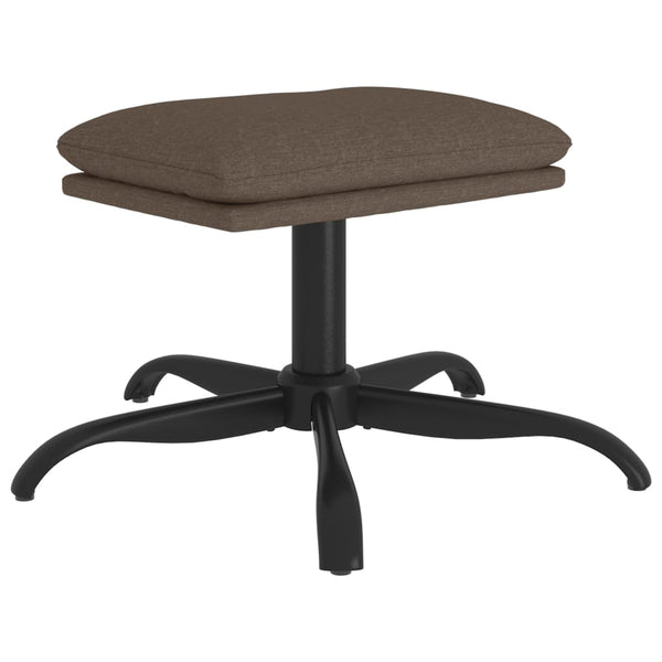 Taupe Stoff Fußhocker 60x60 cm