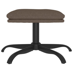 Taupe Stoff Fußhocker 60x60 cm