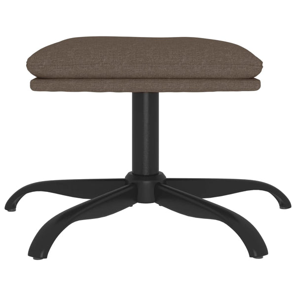Taupe Stoff Fußhocker 60x60 cm