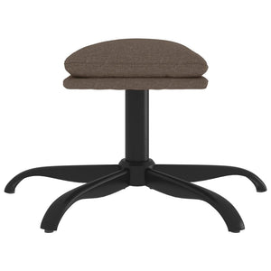 Taupe Stoff Fußhocker 60x60 cm