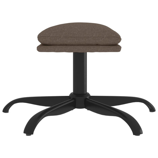 Taupe Stoff Fußhocker 60x60 cm