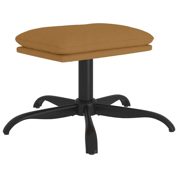 Braun Samt Fußhocker 60x60 cm