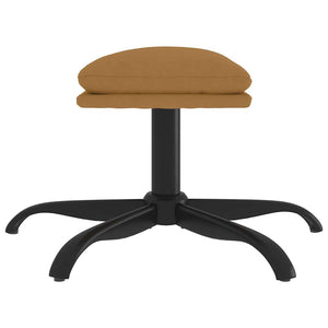 Braun Samt Fußhocker 60x60 cm