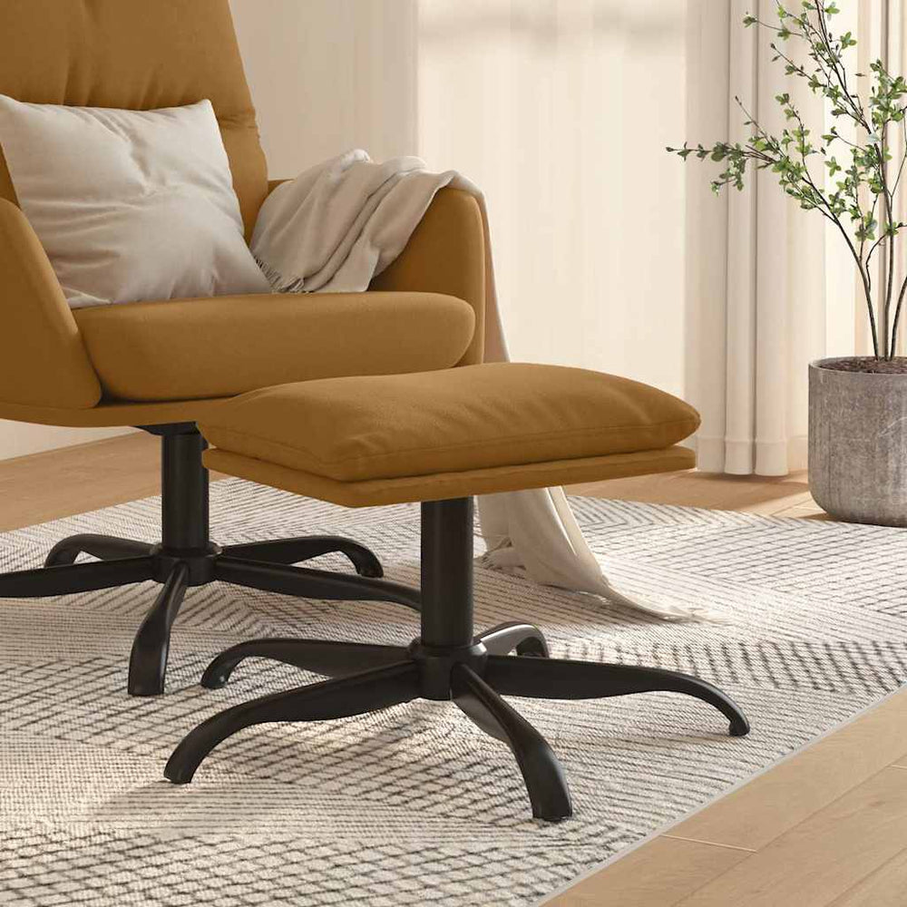 Braun Samt Fußhocker 60x60 cm