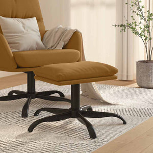 Braun Samt Fußhocker 60x60 cm