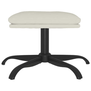 Cremeweißer Samt Fußhocker 60x60 cm
