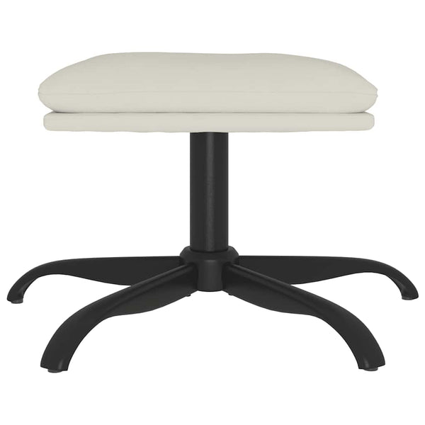 Cremeweißer Samt Fußhocker 60x60 cm