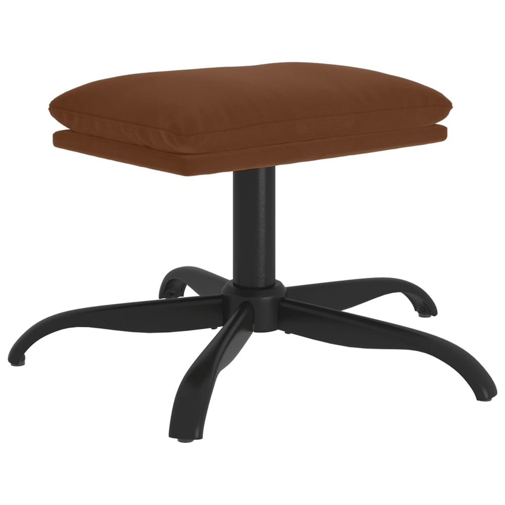 Fußhocker Braun 60x60 cm Mikrofaser