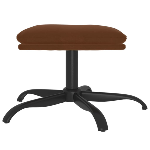 Fußhocker Braun 60x60 cm Mikrofaser
