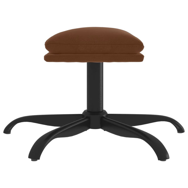 Fußhocker Braun 60x60 cm Mikrofaser