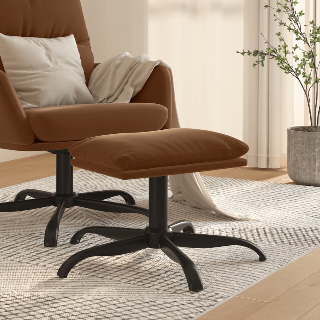 Fußhocker Braun 60x60 cm Mikrofaser