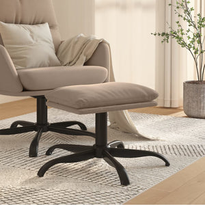 Fußhocker Hellgrau Mikrofasergewebe 60x60