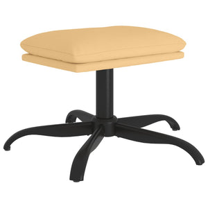 Creme Fußhocker 60x60 cm Mikrofasergewebe