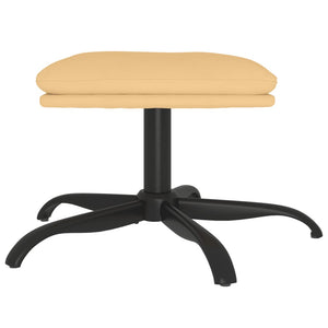 Creme Fußhocker 60x60 cm Mikrofasergewebe