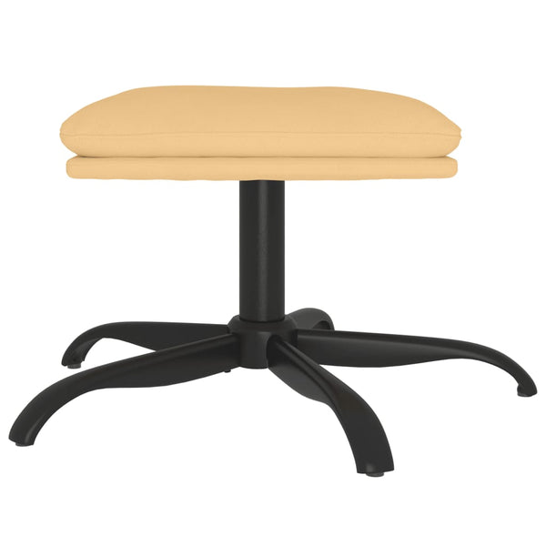 Creme Fußhocker 60x60 cm Mikrofasergewebe