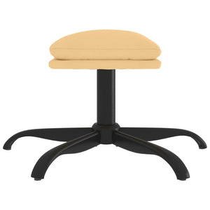 Creme Fußhocker 60x60 cm Mikrofasergewebe