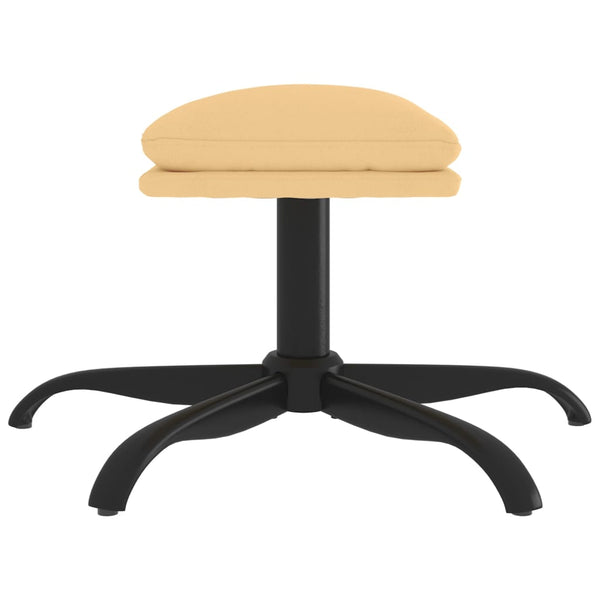 Creme Fußhocker 60x60 cm Mikrofasergewebe