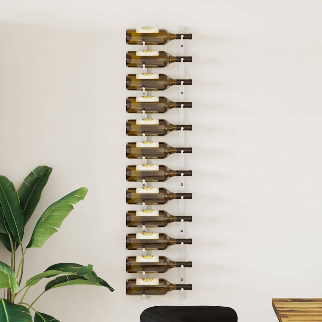 Wand Weinregal für 12 Flaschen, Weiß