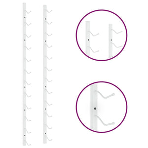 Wand Weinregal für 12 Flaschen, 2er Set, Weiß