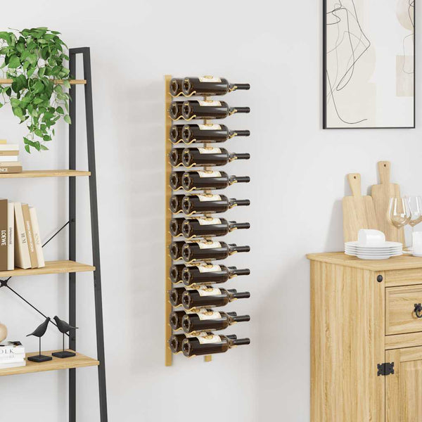 Wand-Weinregal für 24 Flaschen, Golden