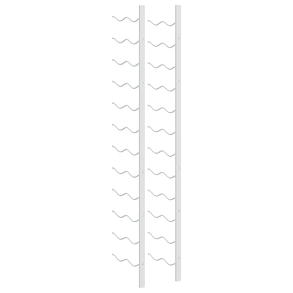 Wand Weinregal für 24 Flaschen, 2er Set, Weiß