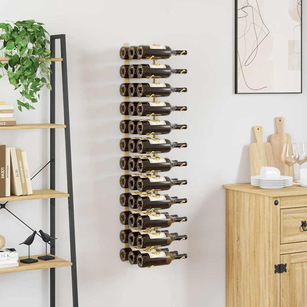 Wand Weinregal für 36 Flaschen, Golden