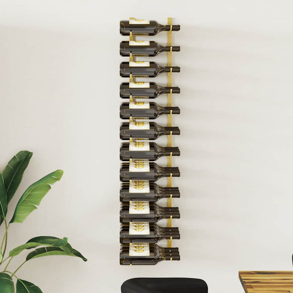 Wand Weinregal für 36 Flaschen, Golden
