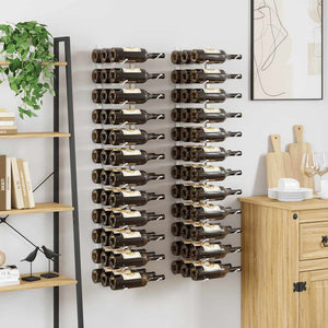 Wand Weinregal für 36 Flaschen, 2er Set, Weiß