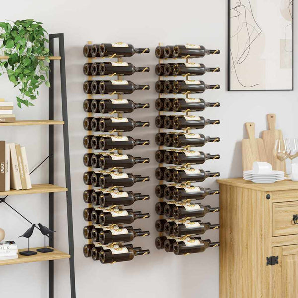 Wand Weinregal Golden für 36 Flaschen (2er Set)