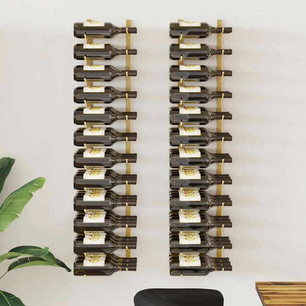 Wand Weinregal Golden für 36 Flaschen (2er Set)