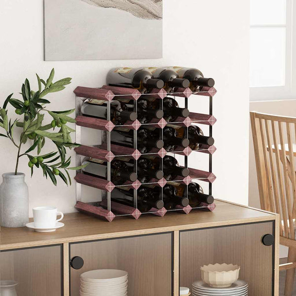 Weinregal Holz Braun für 20 Flaschen
