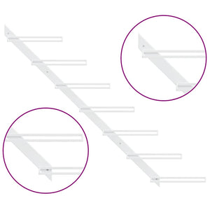 Wand Weinregal für 7 Flaschen, Weiß