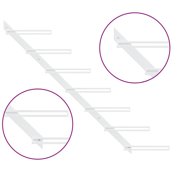 Wand Weinregal für 7 Flaschen, Weiß