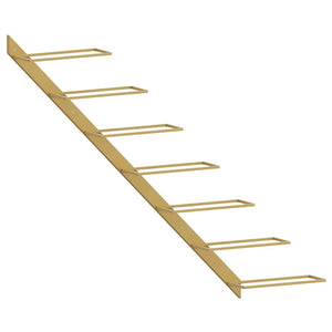 Wand-Weinregal für 7 Flaschen, Golden