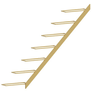 Wand-Weinregal für 7 Flaschen, Golden