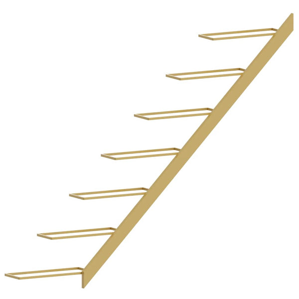 Wand-Weinregal für 7 Flaschen, Golden