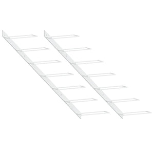Wand Weinregal für 7 Flaschen, 2er Set, Weiß