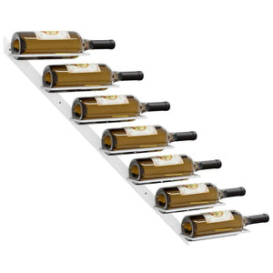 Wand Weinregal für 7 Flaschen, 2er Set, Weiß