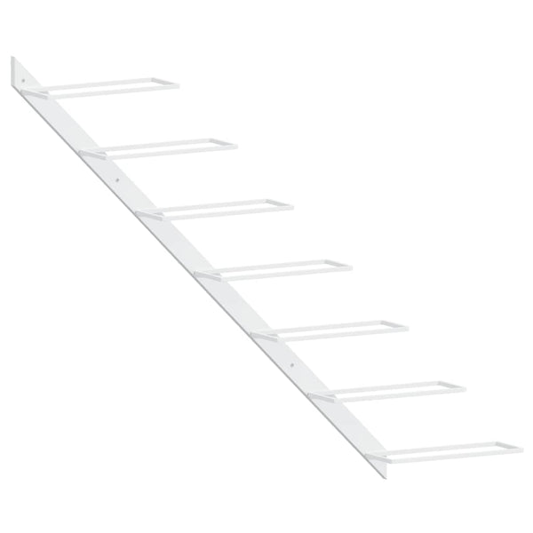 Wand Weinregal für 7 Flaschen, 2er Set, Weiß