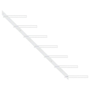 Wand Weinregal für 7 Flaschen, 2er Set, Weiß