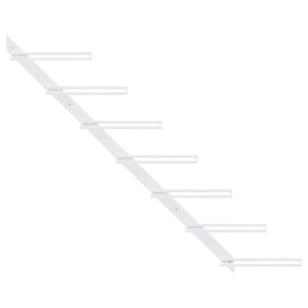 Wand Weinregal für 7 Flaschen, 2er Set, Weiß